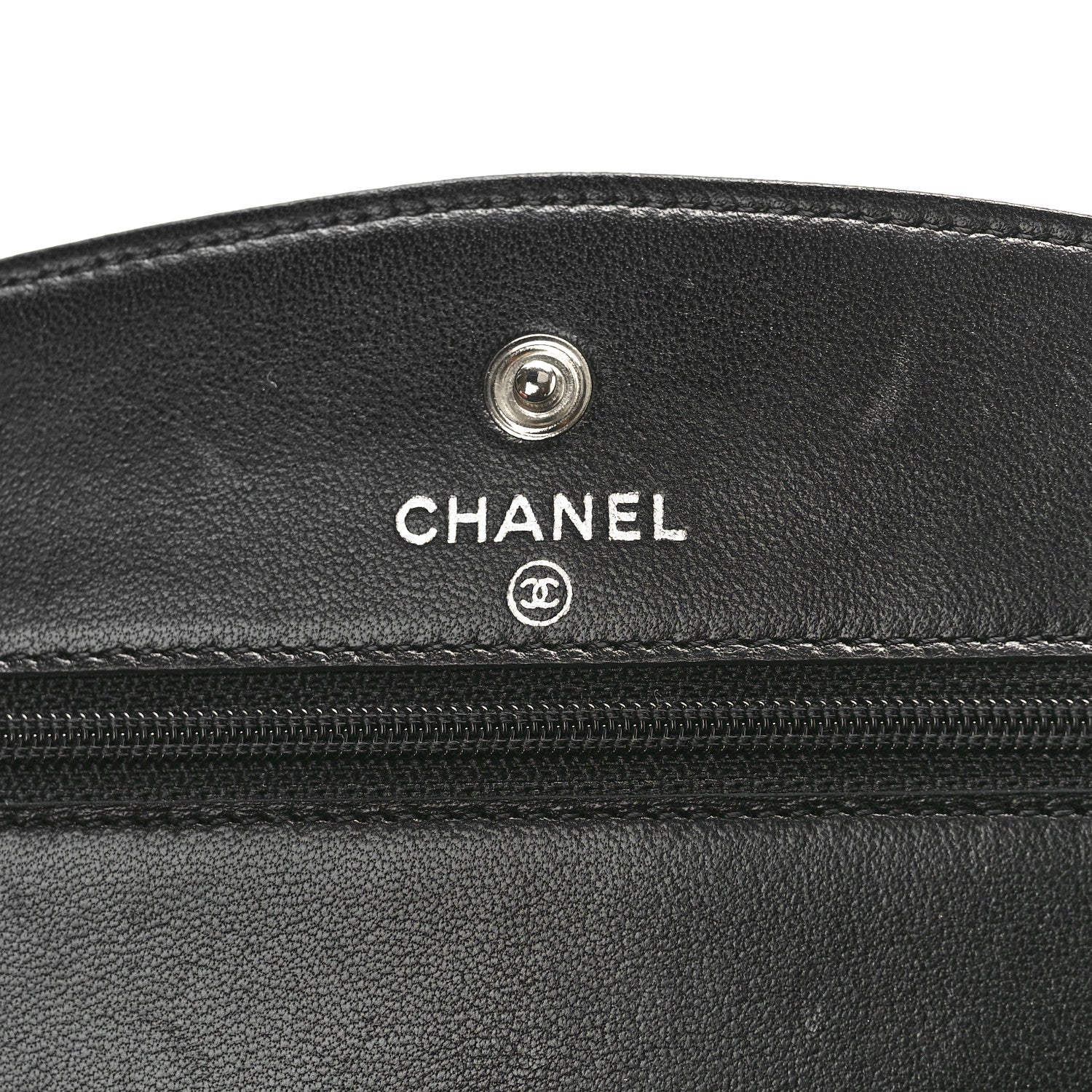 Chanel Caviar Timeless CC Wallet On Chain WOC Black 6 of 10