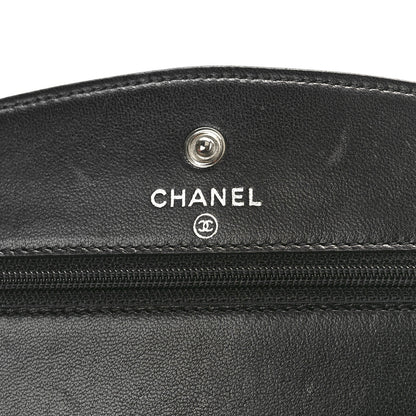 Chanel Caviar Timeless CC Wallet On Chain WOC Black 6 of 10