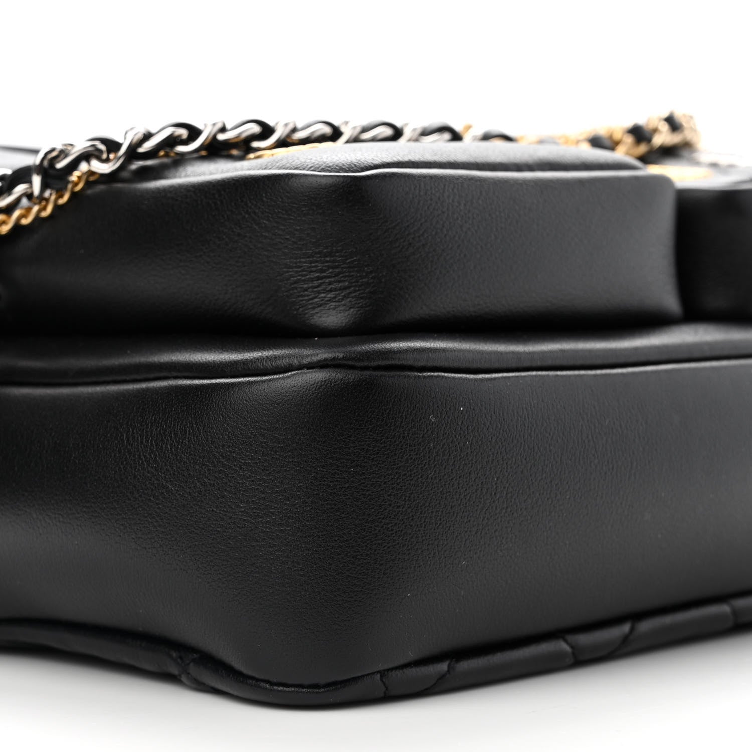 Chanel Calfskin Quilted Small Camera Case Black 9 of 12