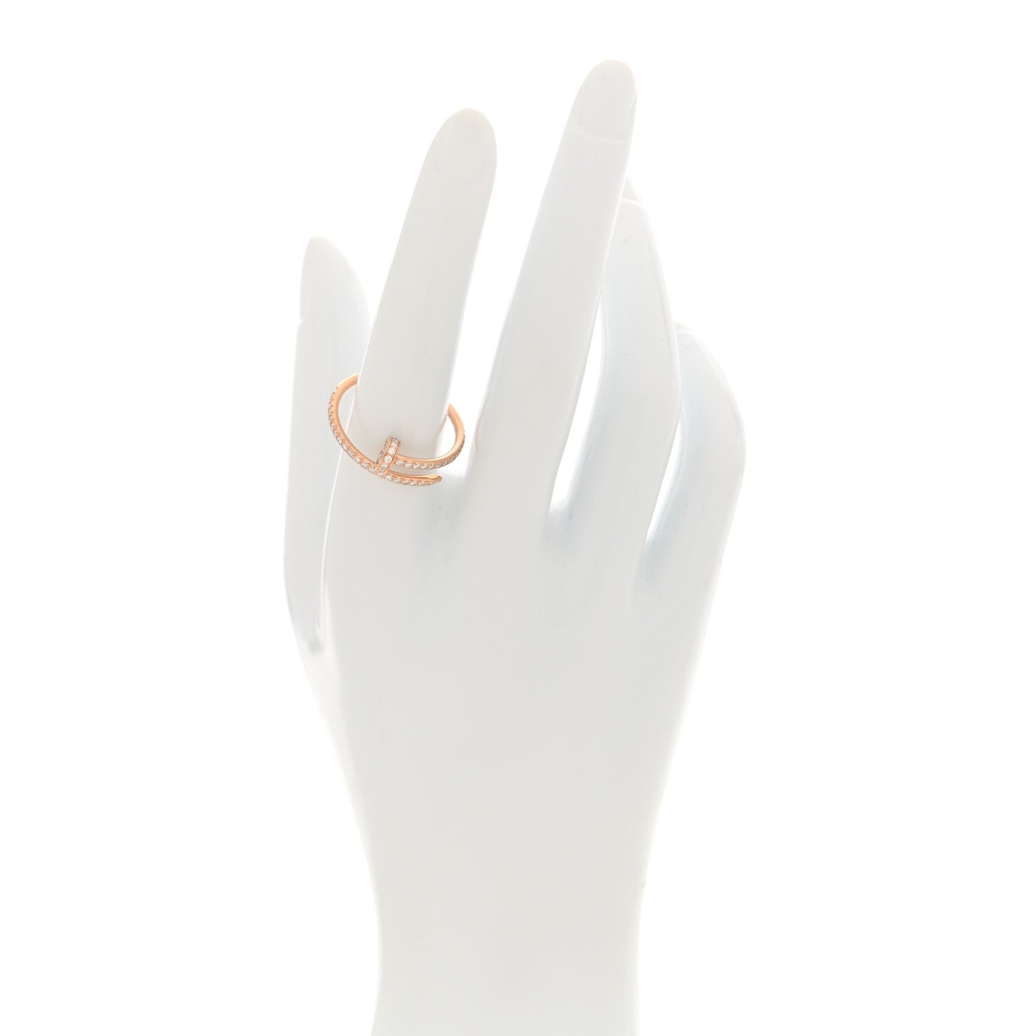 Cartier 18K Pink Gold Diamond Juste Un Clou Paved Ring 59 8.75 2 of 6