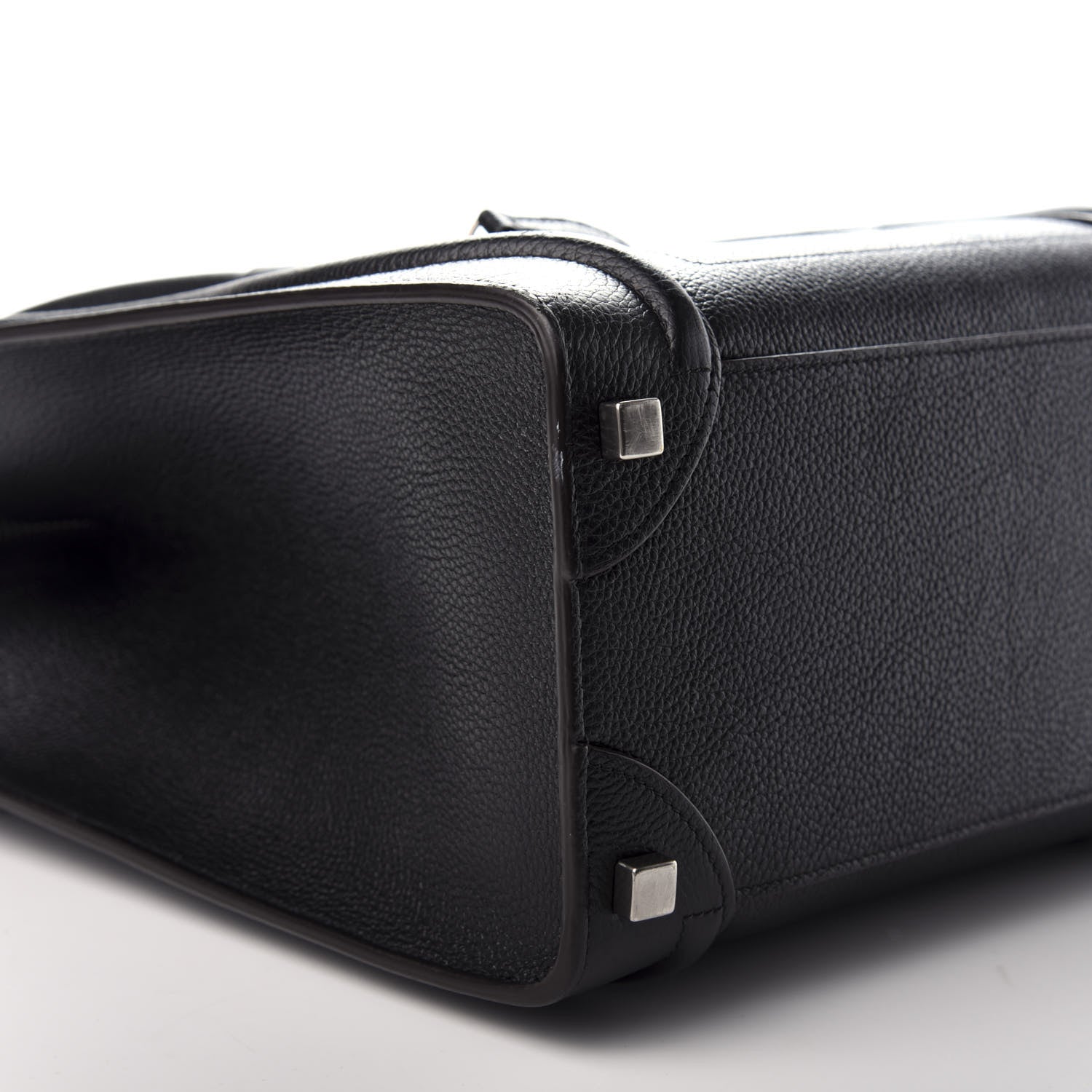 Celine Drummed Calfskin Micro Luggage Black 6 of 14