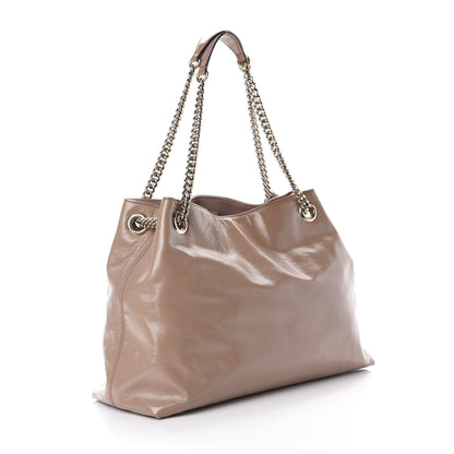 Gucci Patent Medium Soho Chain Shoulder Bag Dark Cipria 3 of 11