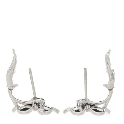 Van Cleef & Arpels 18K White Gold Diamond Small Frivole Earrings 3 of 5