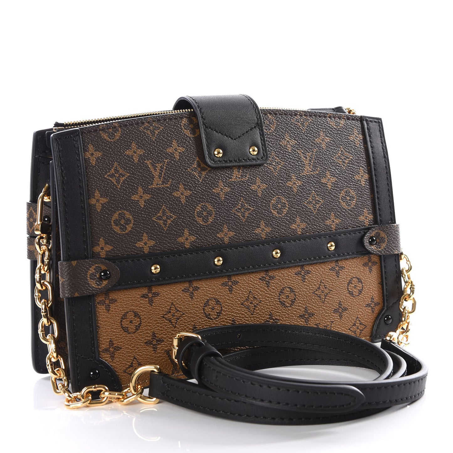 Reverse Monogram Trunk Clutch