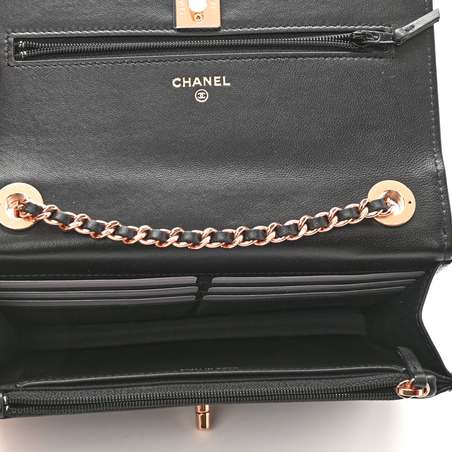 Chanel Lambskin Quilted Trendy CC Wallet On Chain WOC Black 5 of 12