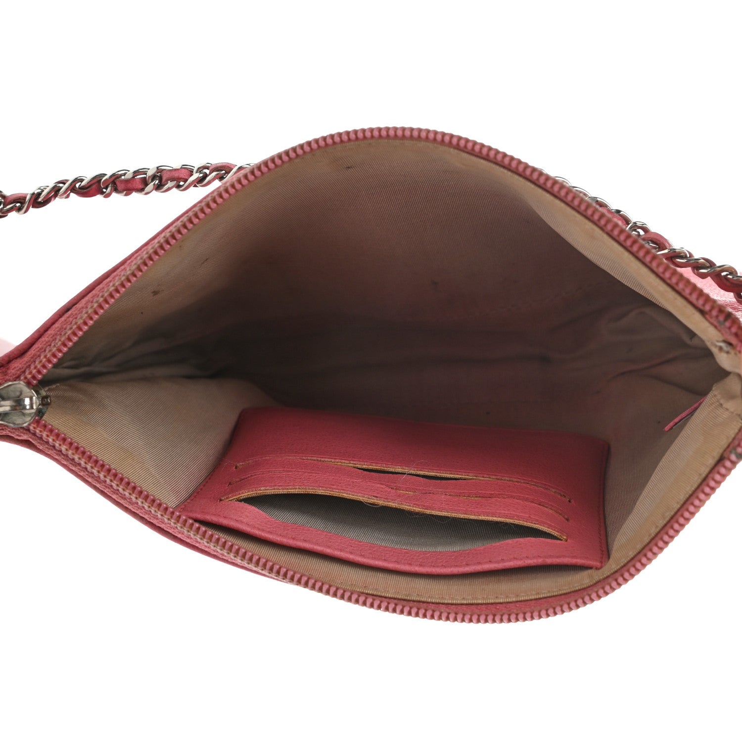 Chanel Goatskin Embossed Camellia Pochette Light Pink 5 of 7