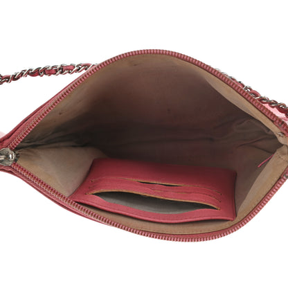 Chanel Goatskin Embossed Camellia Pochette Light Pink 5 of 7