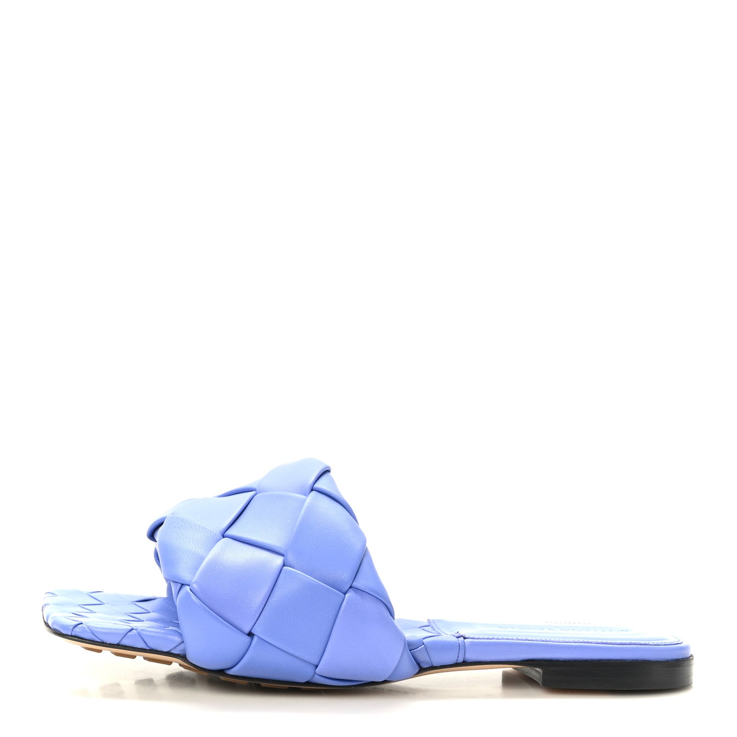 Nappa Maxi Intrecciato Lido Flat Sandals 40 Indigo