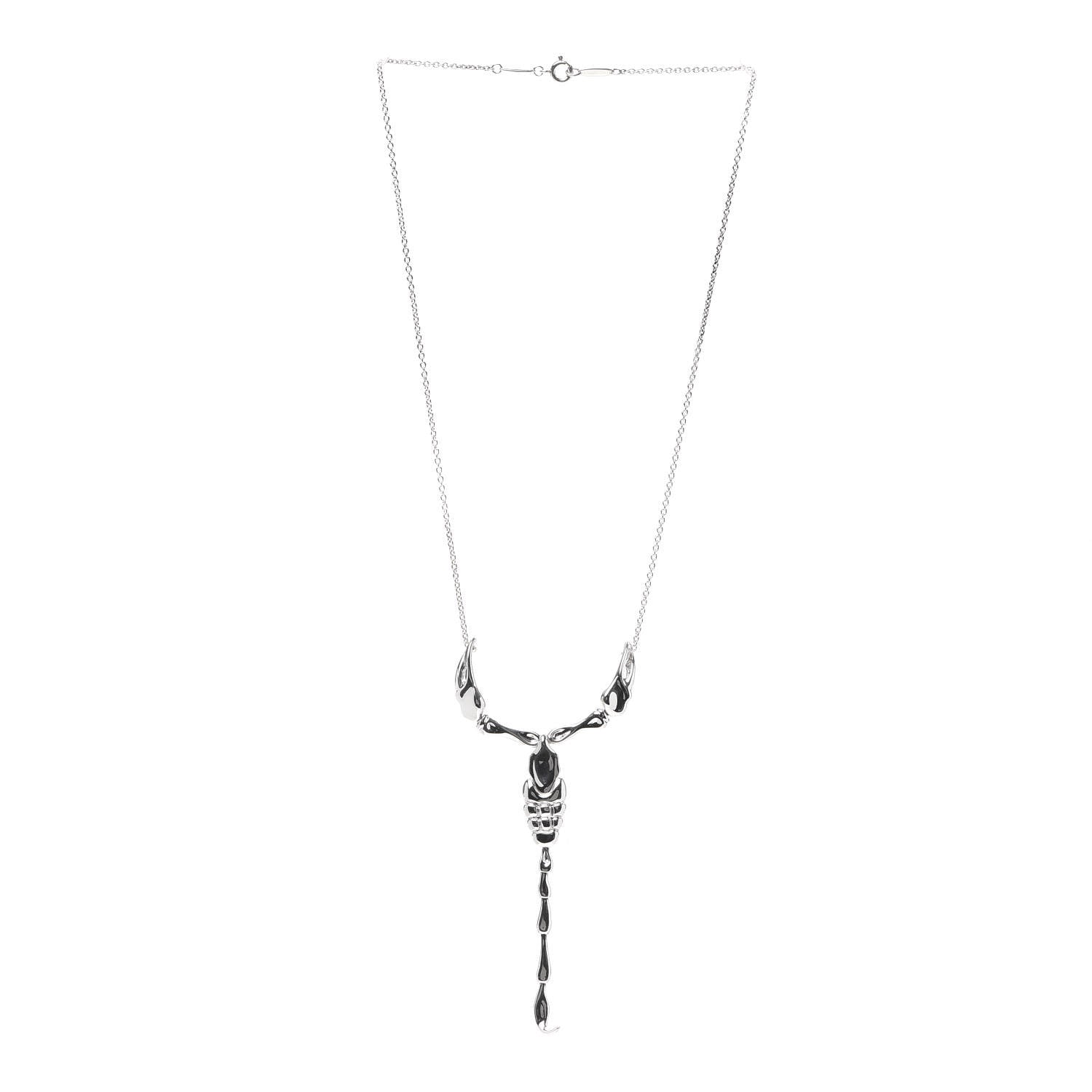 Tiffany Sterling Silver Elsa Peretti Scorpion Pendant Necklace 3 of 7
