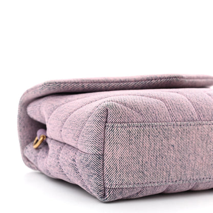 Saint Laurent Denim Y Quilted Monogram Toy Loulou Crossbody Bag Bleached Lilac 9 of 10