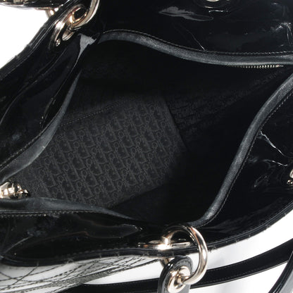 Christian Dior Patent Cannage Large Lady Dior Black 5 of 7