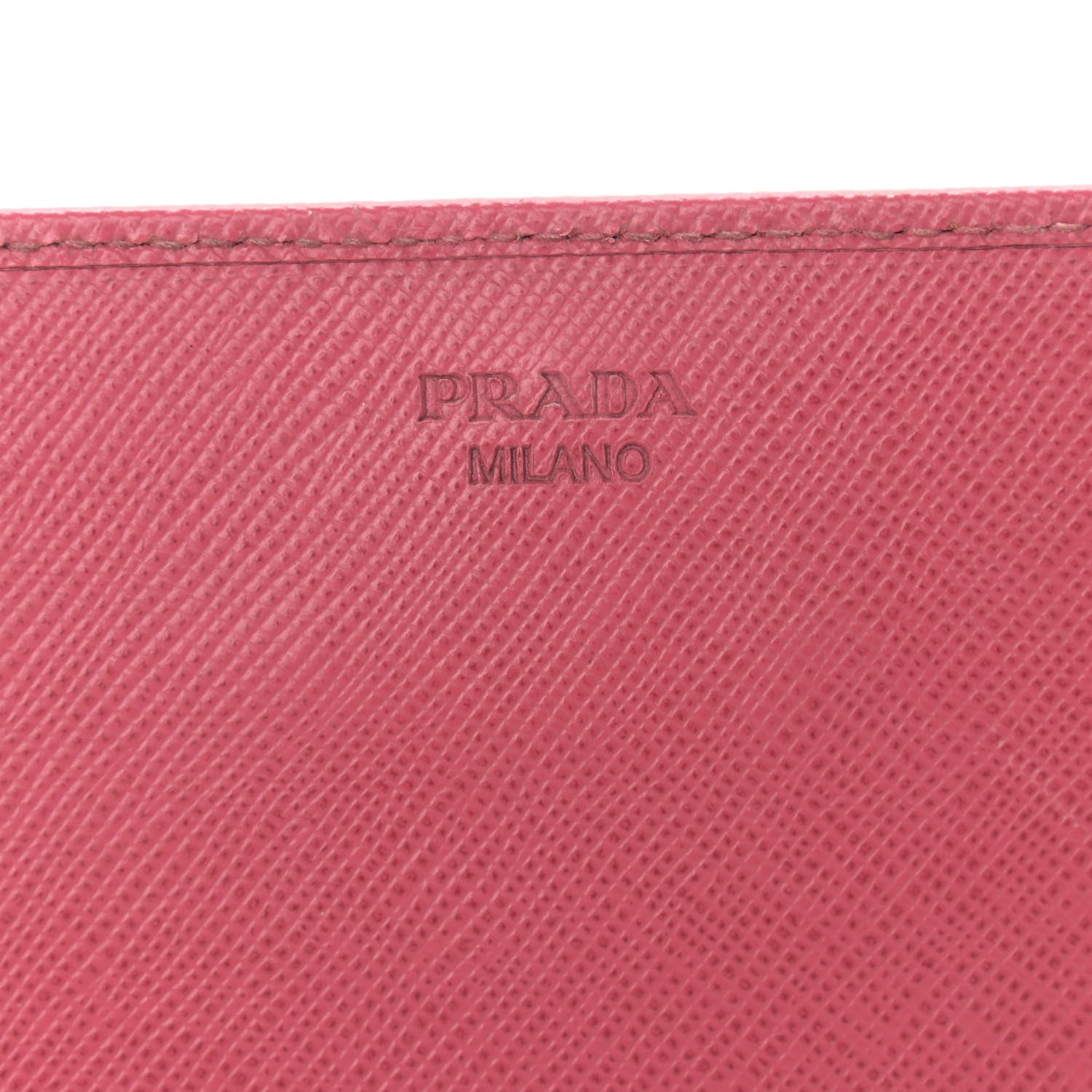 Prada Saffiano Metal Oro Chain Wallet Peonia 6 of 10