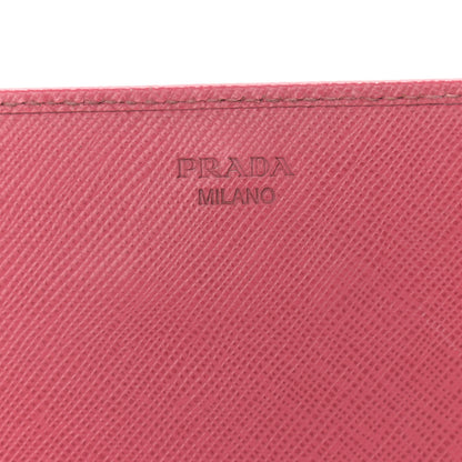 Prada Saffiano Metal Oro Chain Wallet Peonia 6 of 10