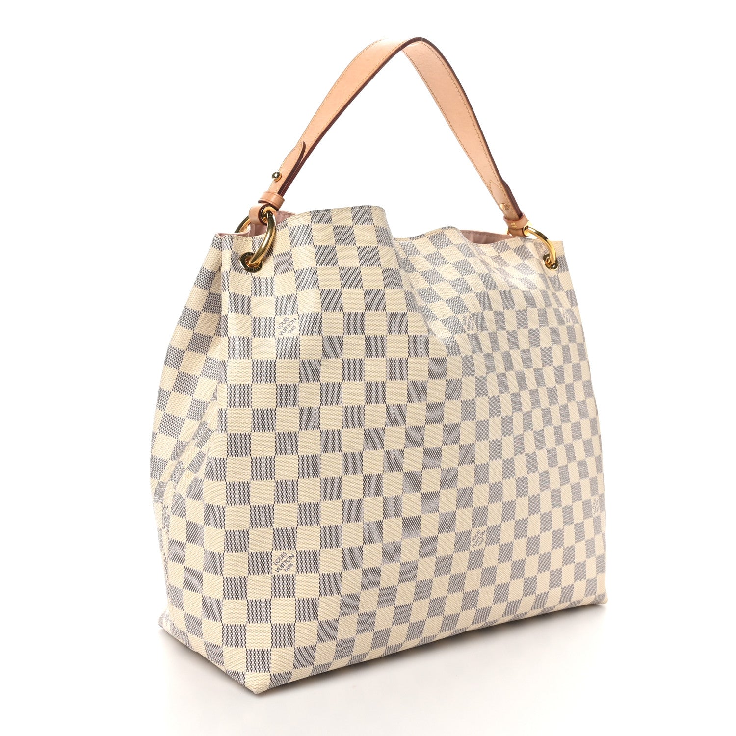 Louis Vuitton Damier Azur Graceful MM Rose Ballerine 3 of 9