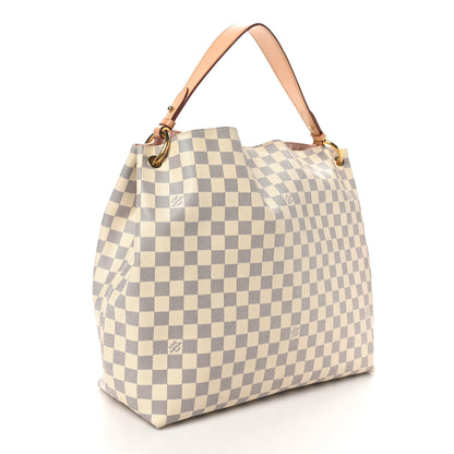 Louis Vuitton Damier Azur Graceful MM Rose Ballerine 3 of 9