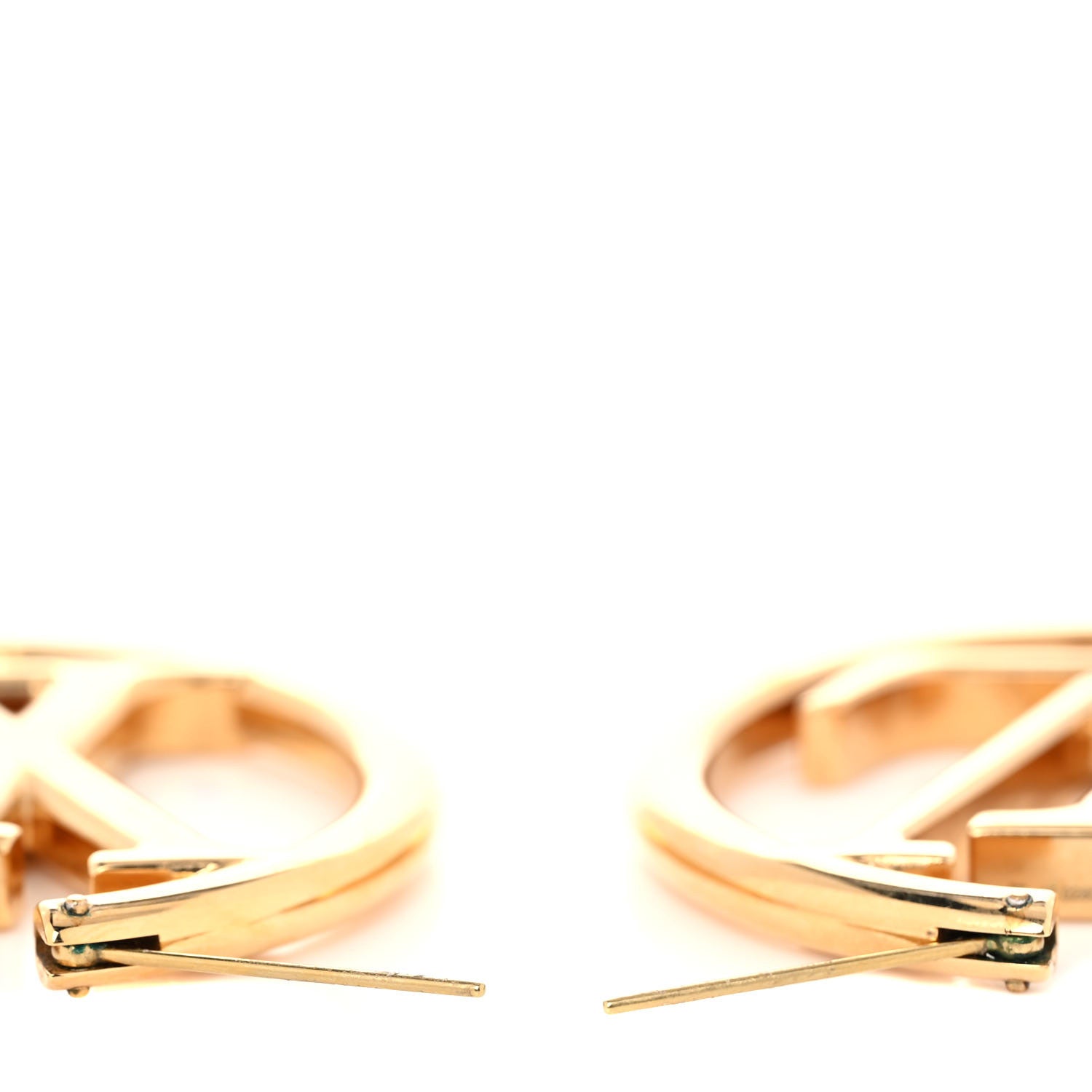 Louis Vuitton Metal Louise Hoop Earrings Gold 4 of 5