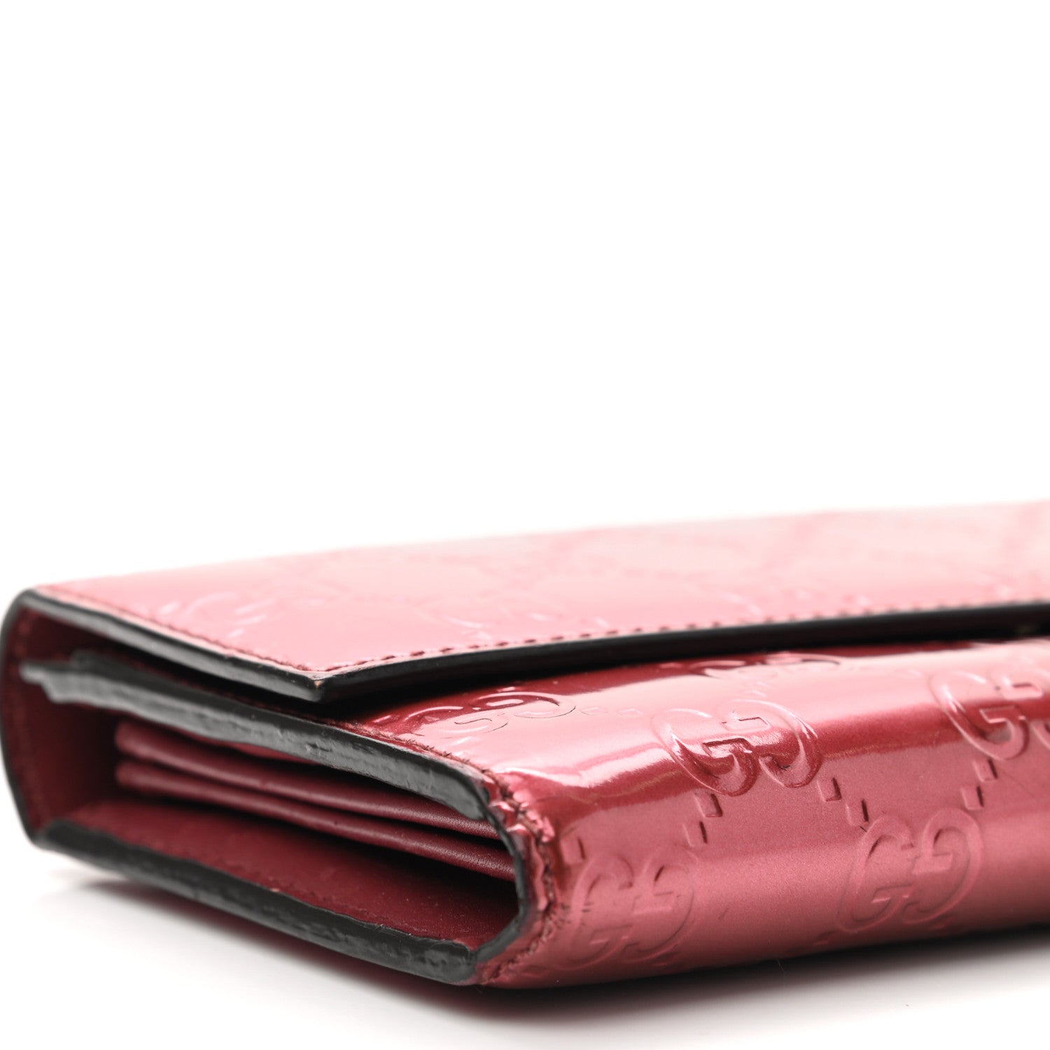 Gucci Shine Guccissima Lovely Heart Continental Wallet Tibet Red 8 of 11