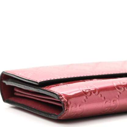 Gucci Shine Guccissima Lovely Heart Continental Wallet Tibet Red 8 of 11