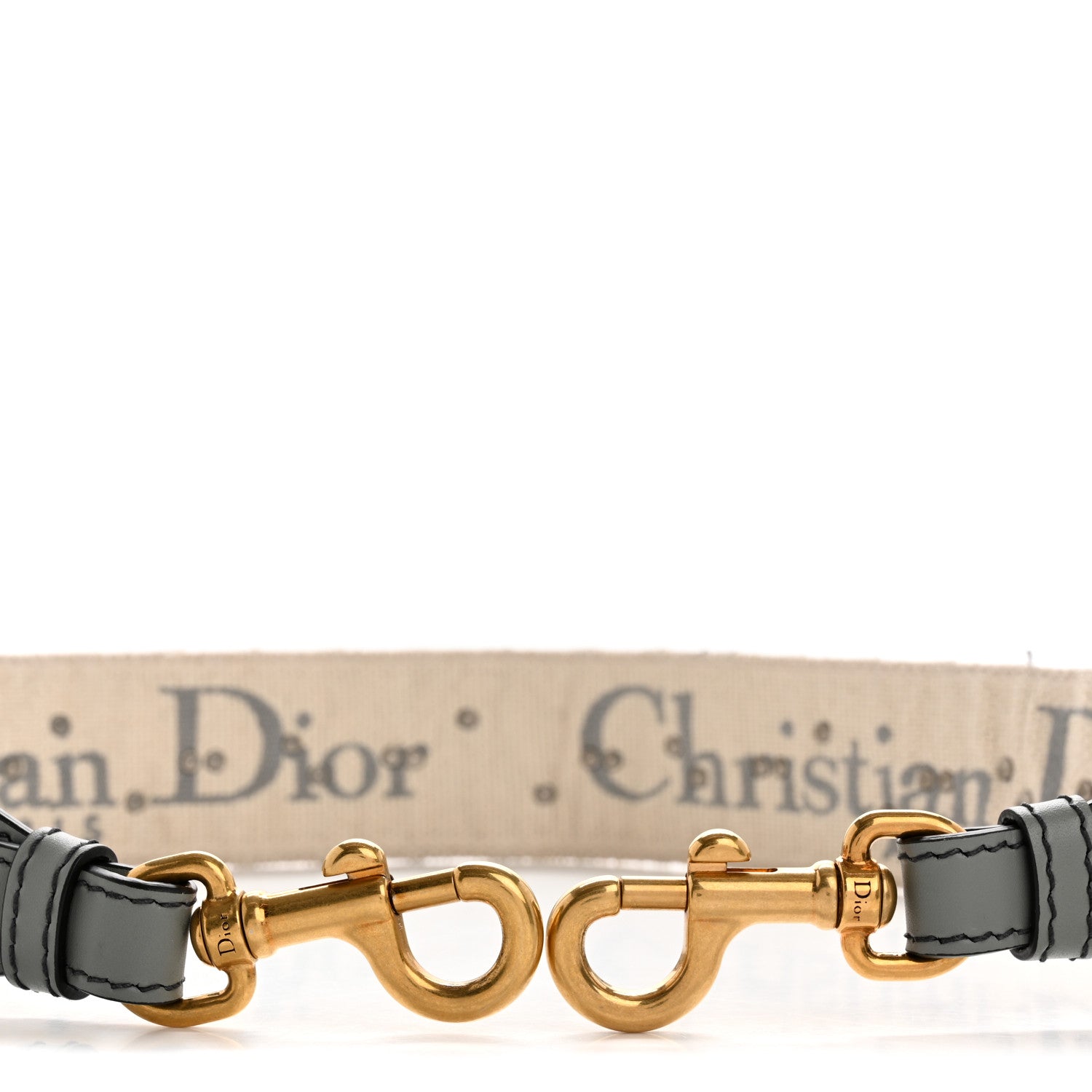 Christian Dior Oblique Studded Shoulder Strap Gris Multicolor 3 of 8