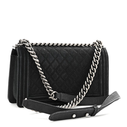 Chanel Iridescent Caviar Quilted Medium Boy Flap Black 3 of 10