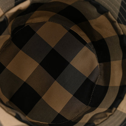 Christian Dior Polyester Cotton Gingham Oblique Reversible Bucket Hat 57 Beige 15 of 15