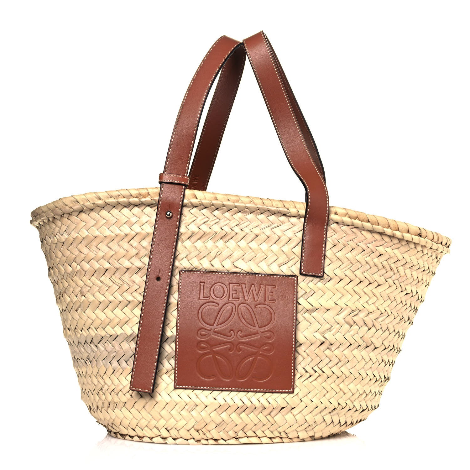 Loewe Raffia Basket Tote Bag Natural Tan 1 of 9