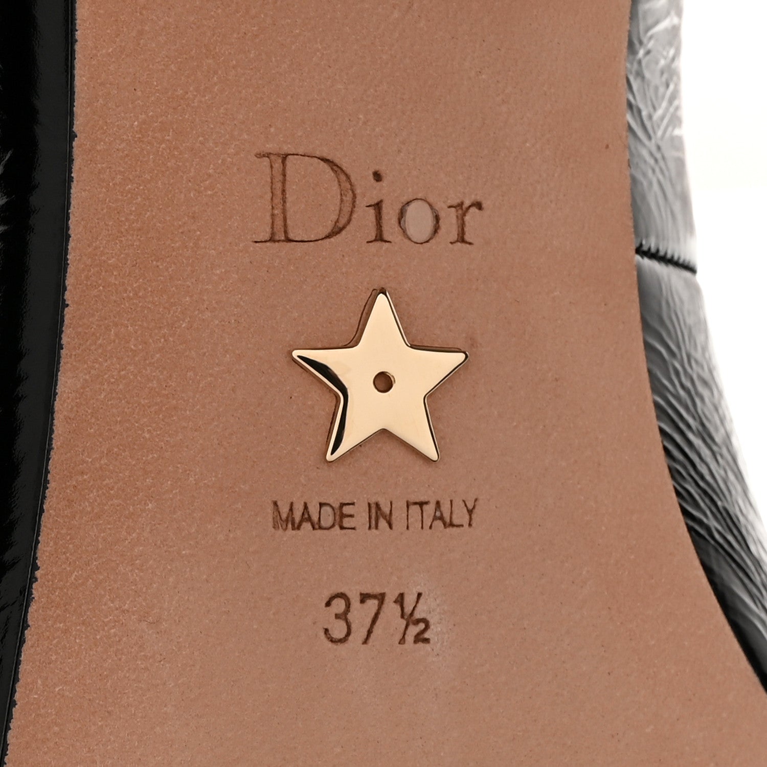 Christian Dior Crinkled Calfskin D-Doll 55mm Ankle Strap Pumps 37.5 Black 7 of 13