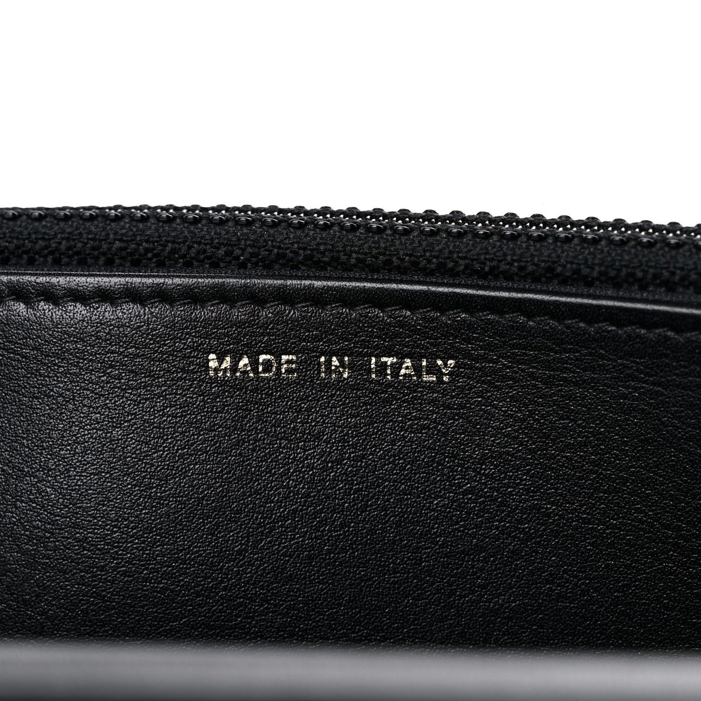 Calfskin Chevron Boy Wallet On Chain WOC Black