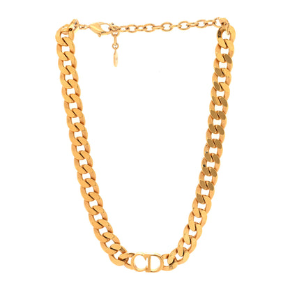 Christian Dior Metal CD Choker Necklace Gold 3 of 5