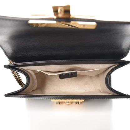 Gucci Calfskin Tropical Print Small Padlock Shoulder Bag Black Multi 5 of 8