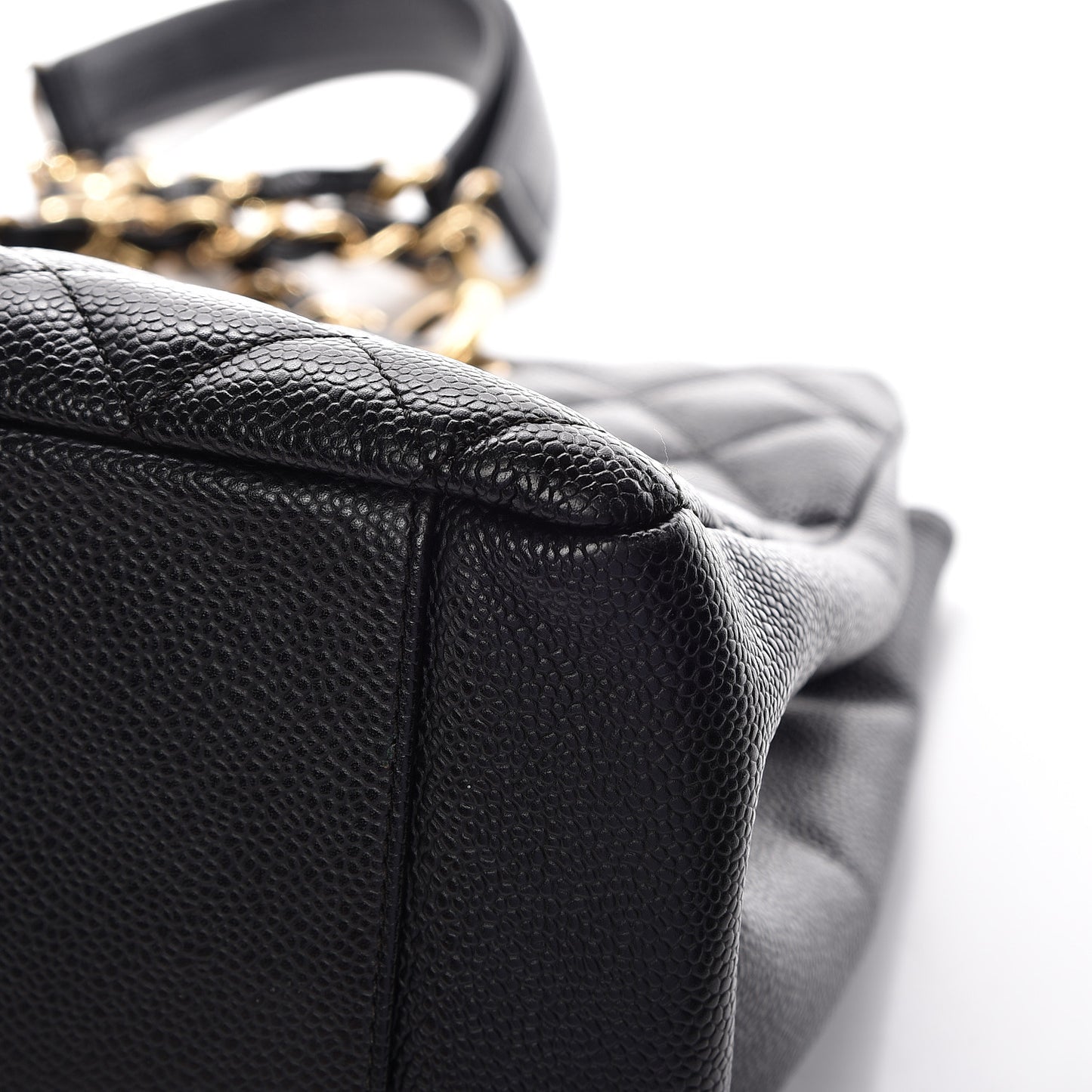 Caviar Quilted Grand Shopping Tote GST Black