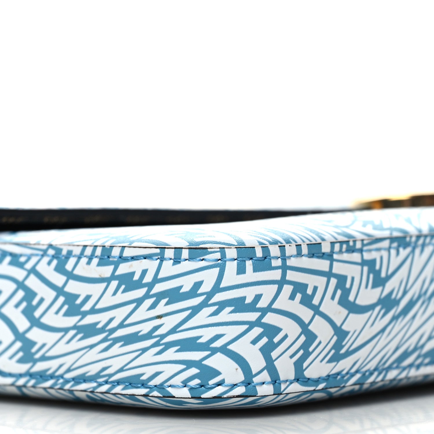 Fendi X SARAH COLEMAN Vitello Liberty Ceylon F is Fendi Micro FF Vertigo Embossed Envelope Wallet on Chain with Pouches Cyber Blue White 11 of 14