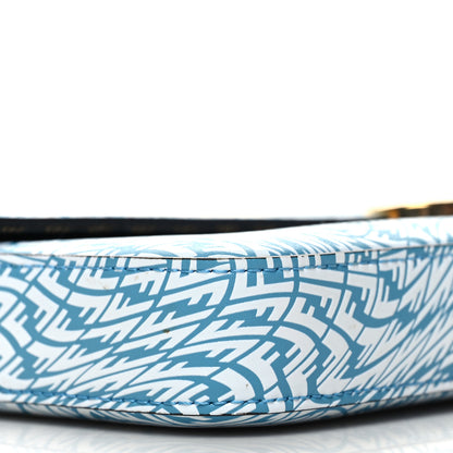 Fendi X SARAH COLEMAN Vitello Liberty Ceylon F is Fendi Micro FF Vertigo Embossed Envelope Wallet on Chain with Pouches Cyber Blue White 11 of 14