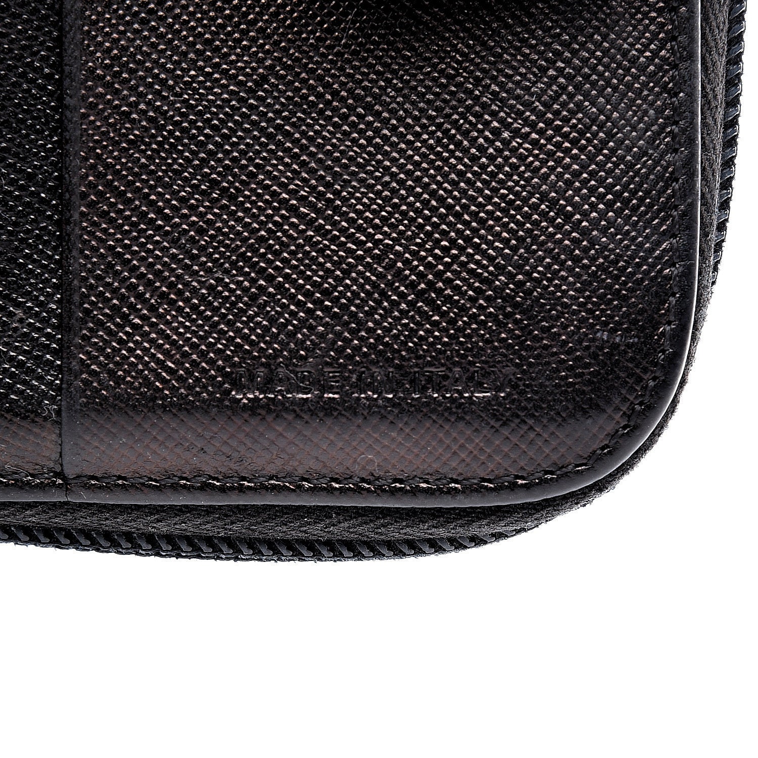 Prada Saffiano Compact Zip Around Wallet Black 9 of 14