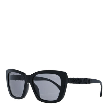 Chanel Acetate Calfskin Polarized Square Sunglasses 5476-Q-A Black 1 of 9