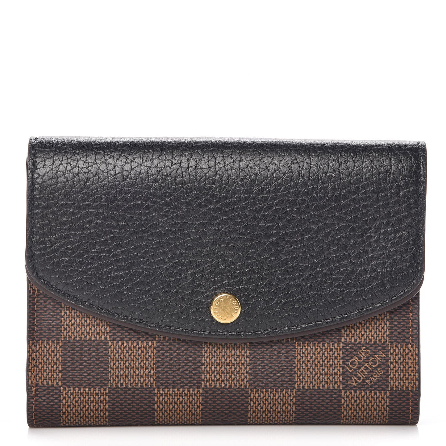 Damier Ebene Normandy Compact Wallet Black