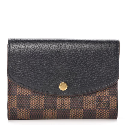 Louis Vuitton Damier Ebene Normandy Compact Wallet Black 1 of 7