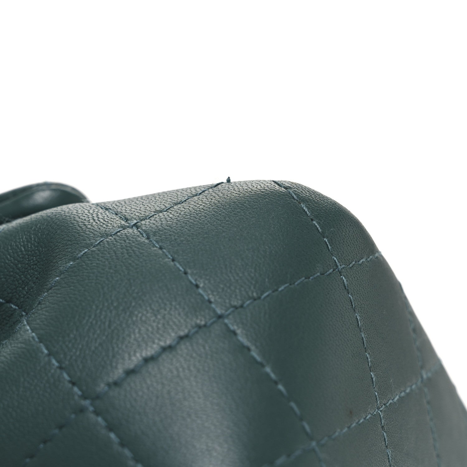 Chanel Lambskin Quilted Mini Rectangular Flap Dark Green 12 of 13