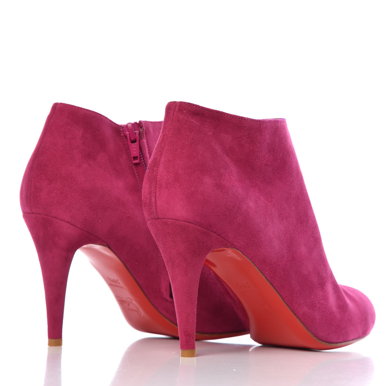 Christian Louboutin Veau Velours Belle 100 Ankle Boots 39.5 Eveque 4 of 8