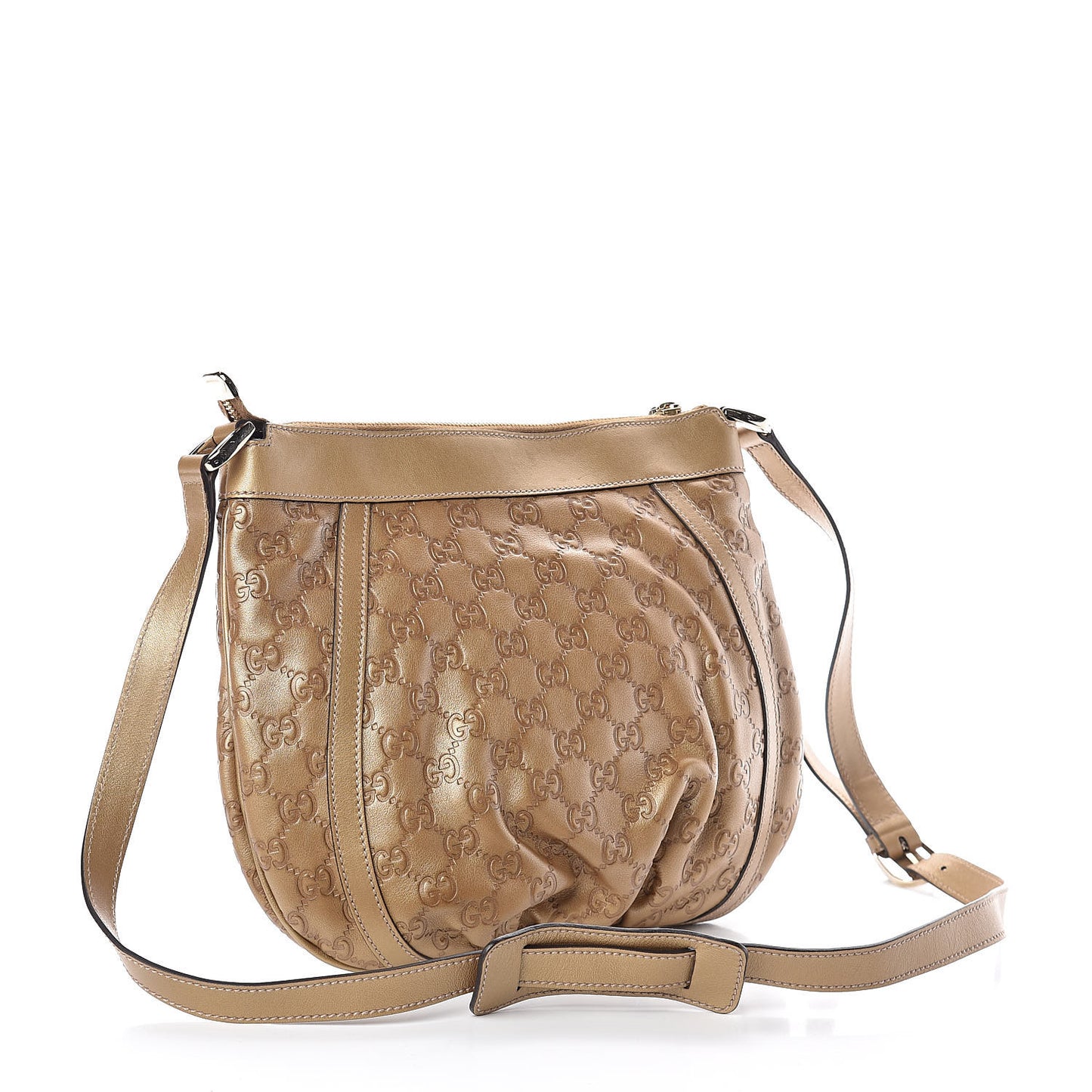 Guccissima Small D Ring Messenger Gold