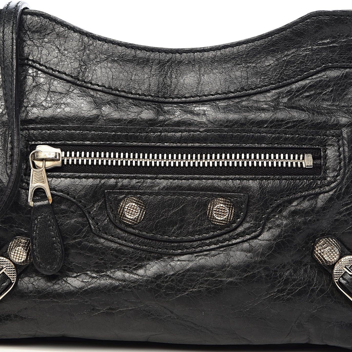 Agneau Giant 12 Silver Hardware Hip Black