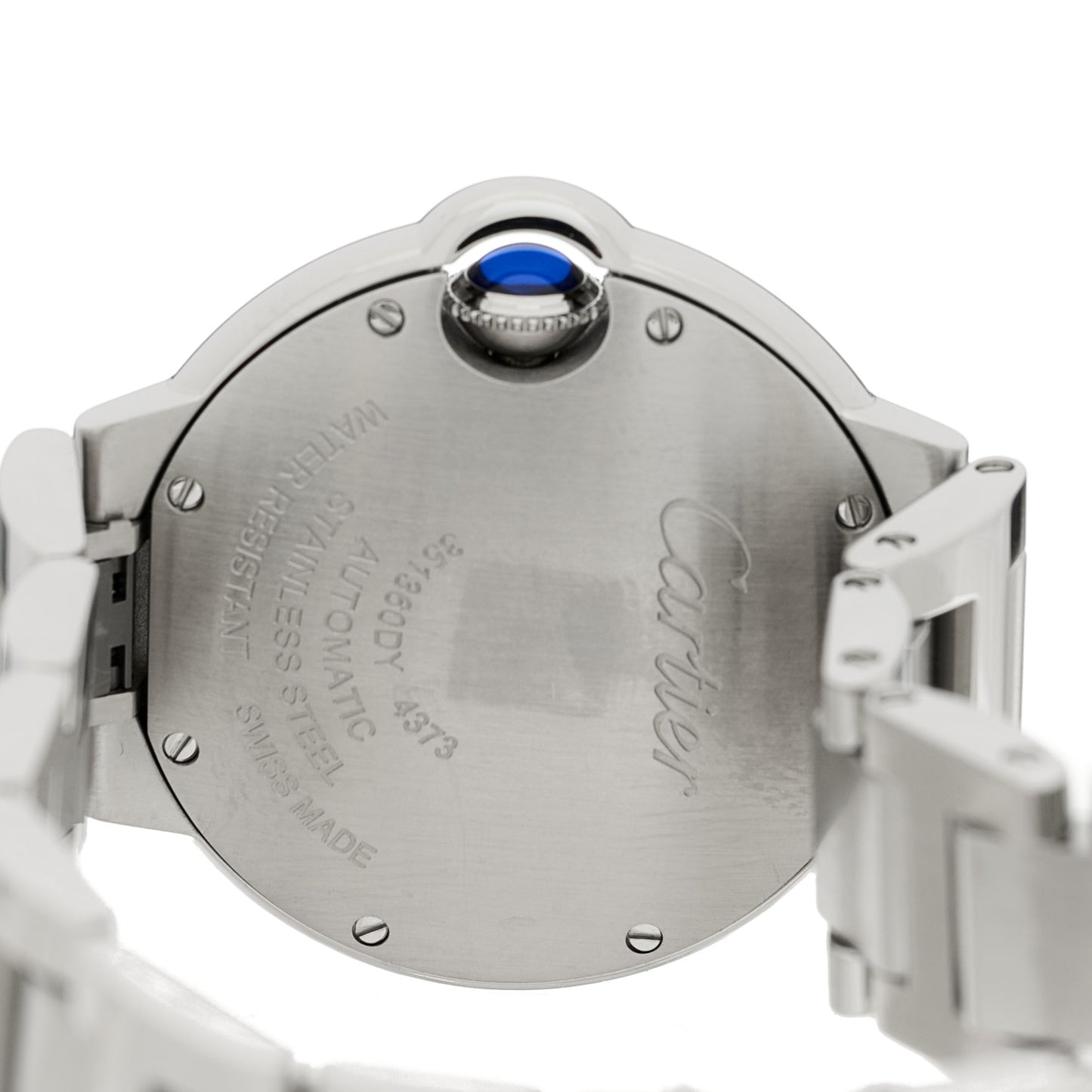 Stainless Steel Diamond Bezel 33mm Ballon Bleu De Cartier Automatic Watch