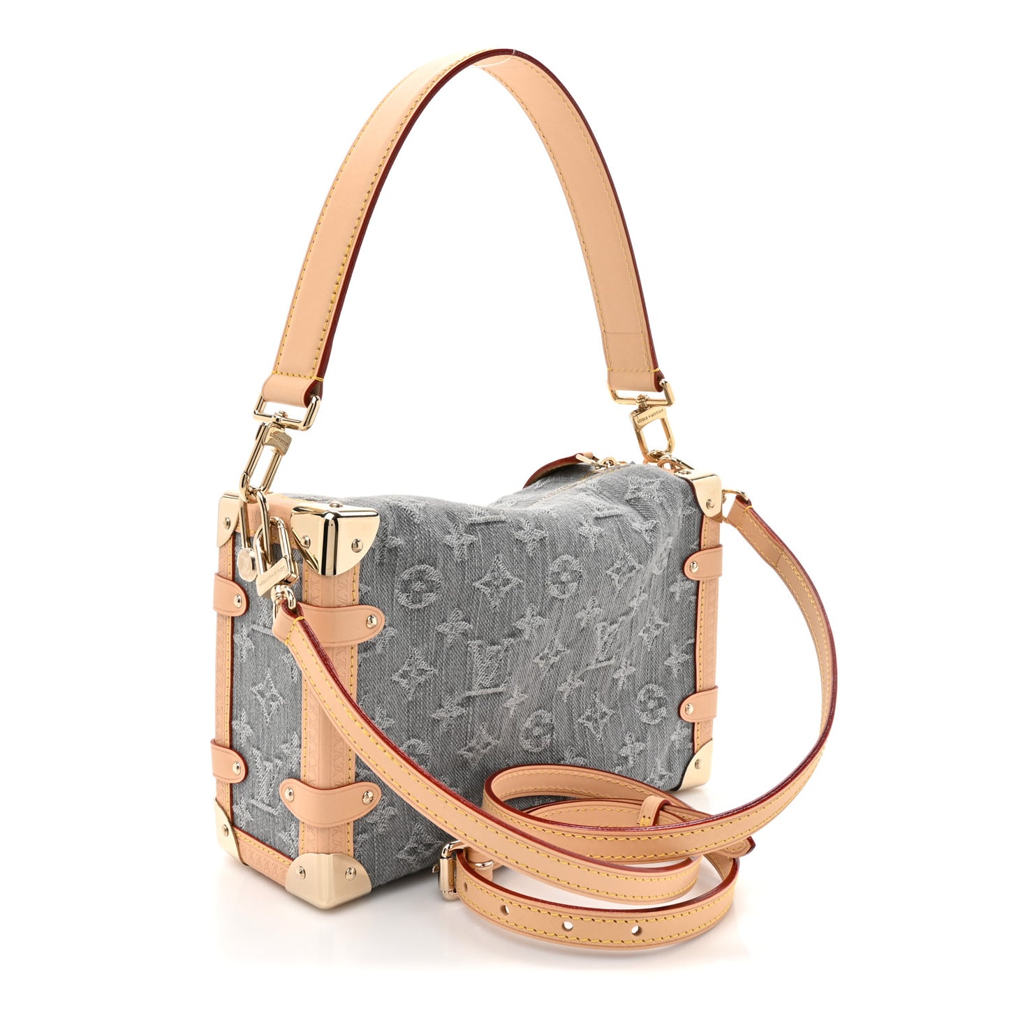 Denim Monogram Side Trunk MM Washed Gray