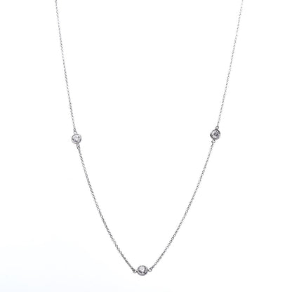 Tiffany Platinum Elsa Peretti Diamonds by the Yard 5 Station Necklace 1 of 7