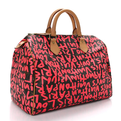 Louis Vuitton Monogram Graffiti Speedy 30 Fuchsia 3 of 11