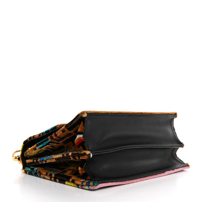 Fendi Velvet Vitello Dolce Fun Fair Kan I Shoulder Bag Tobacco Multicolor Black 4 of 13