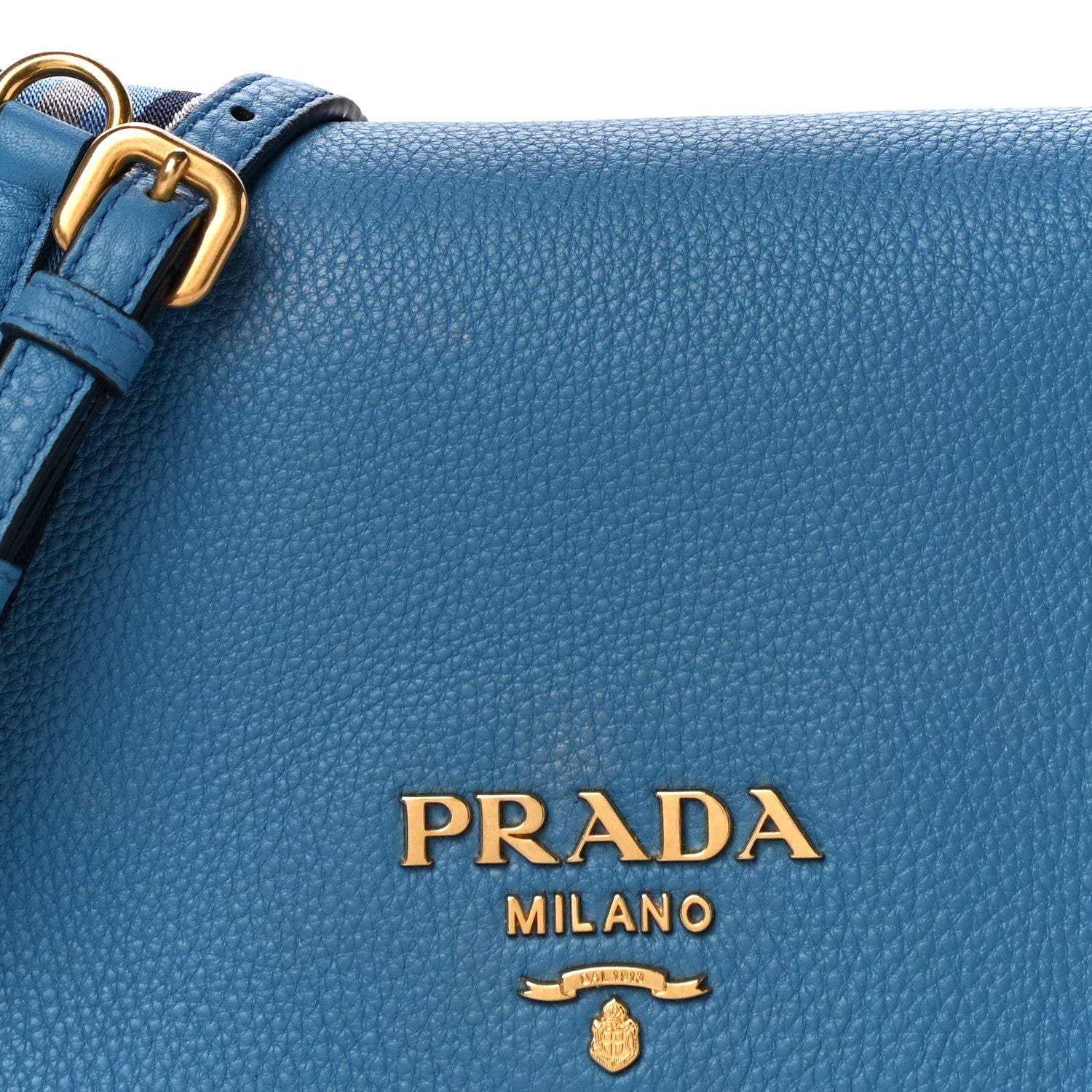 Prada Vitello Daino Flap Crossbody Mare 8 of 10