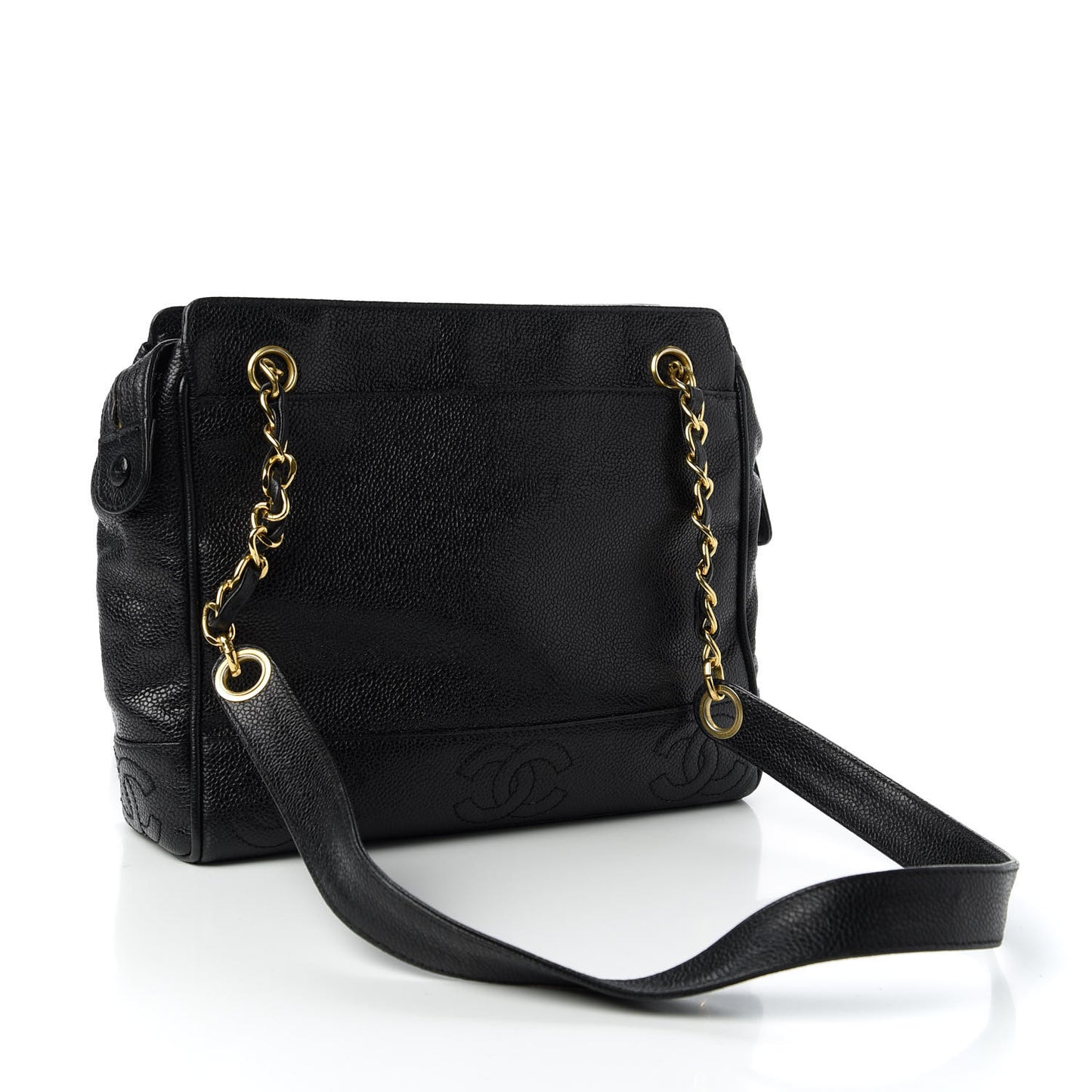 Caviar CC Shoulder Bag Black
