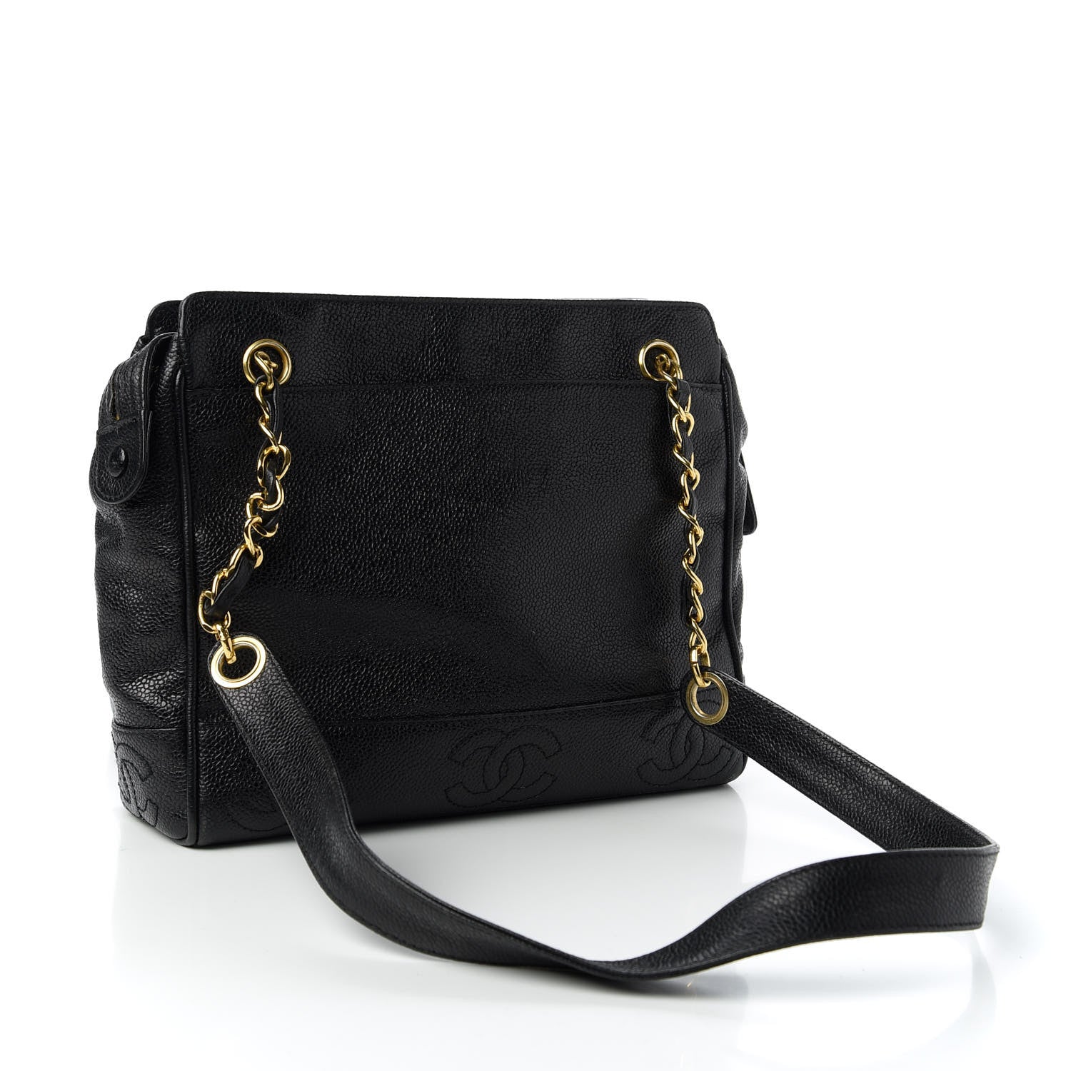 Chanel Caviar CC Shoulder Bag Black 3 of 10