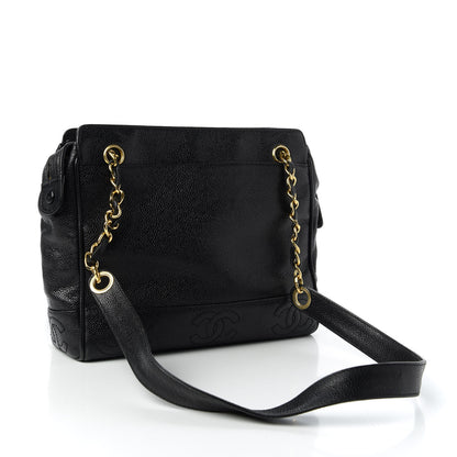Chanel Caviar CC Shoulder Bag Black 3 of 10